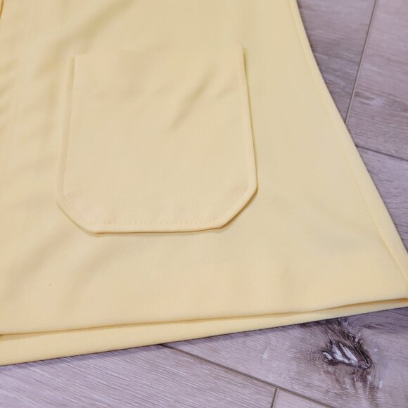 Vtg Dead stock Butter Yellow Vest Cricket Lane Cottagecore Retro Mod Two Pocket - Picture 2 of 6